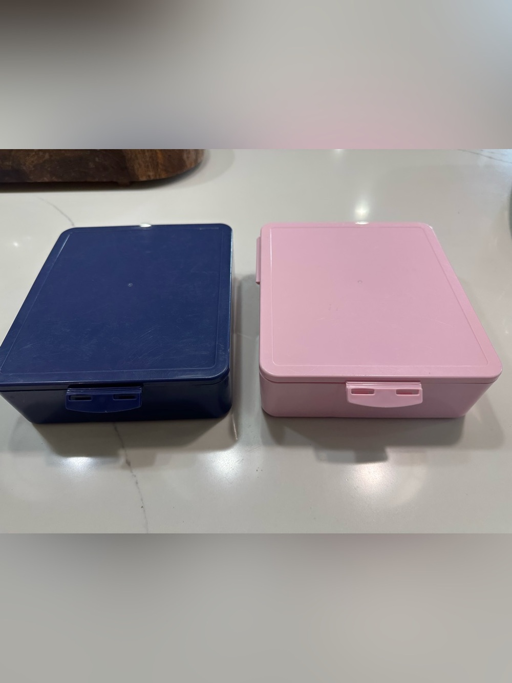 Pottery Barn Kids Lunch Boxes Pink and Navy Bento Back to school set of 2